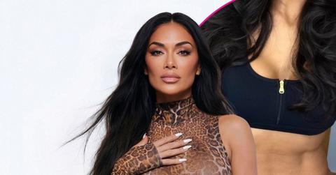 nicole scherzinger abs low rise pants leg injury update
