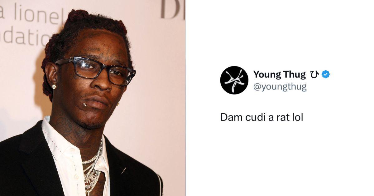 young thug calls kid cudi rat diddy drama controversial tweet