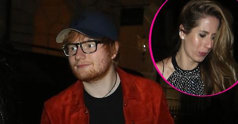Ed sheeran wears engagement ring fiance made