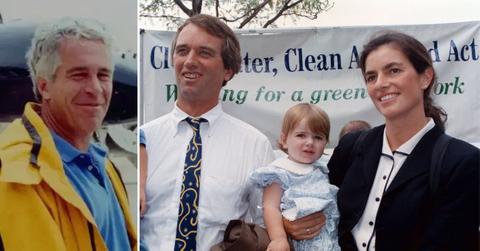 Composite photo of Jeffrey Epstein, Robert F. Kennedy Jr. and Mary Kennedy