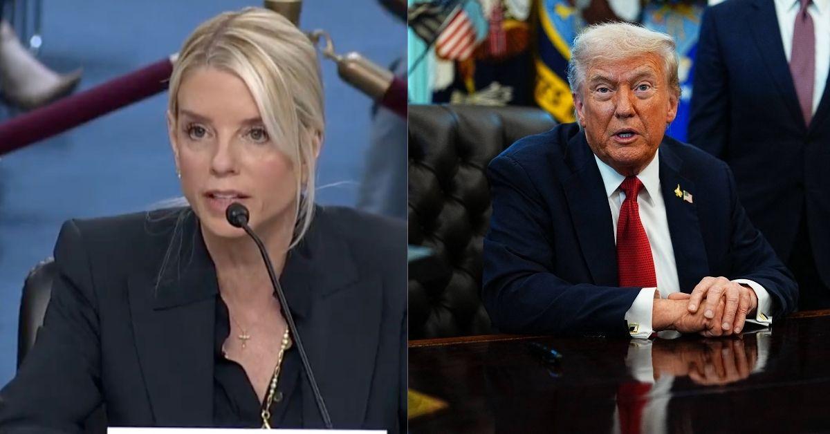 photo of Pam Bondi, Donald Trump. 