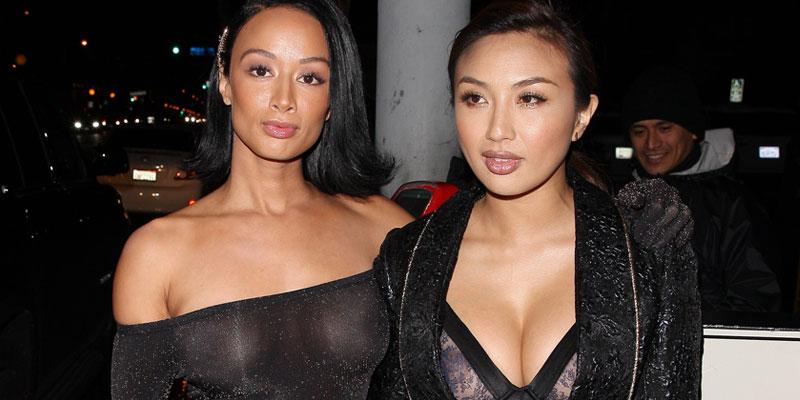 Jeannie Mai Wears Sheer Outfit With Draya Michele