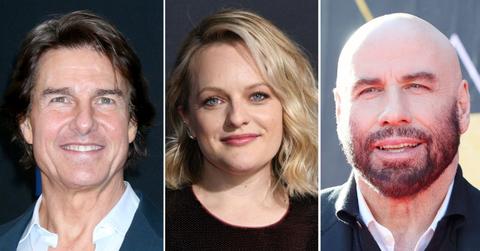 Split photo of Tom Cruise, Elizabeth Moss and John Travolta.