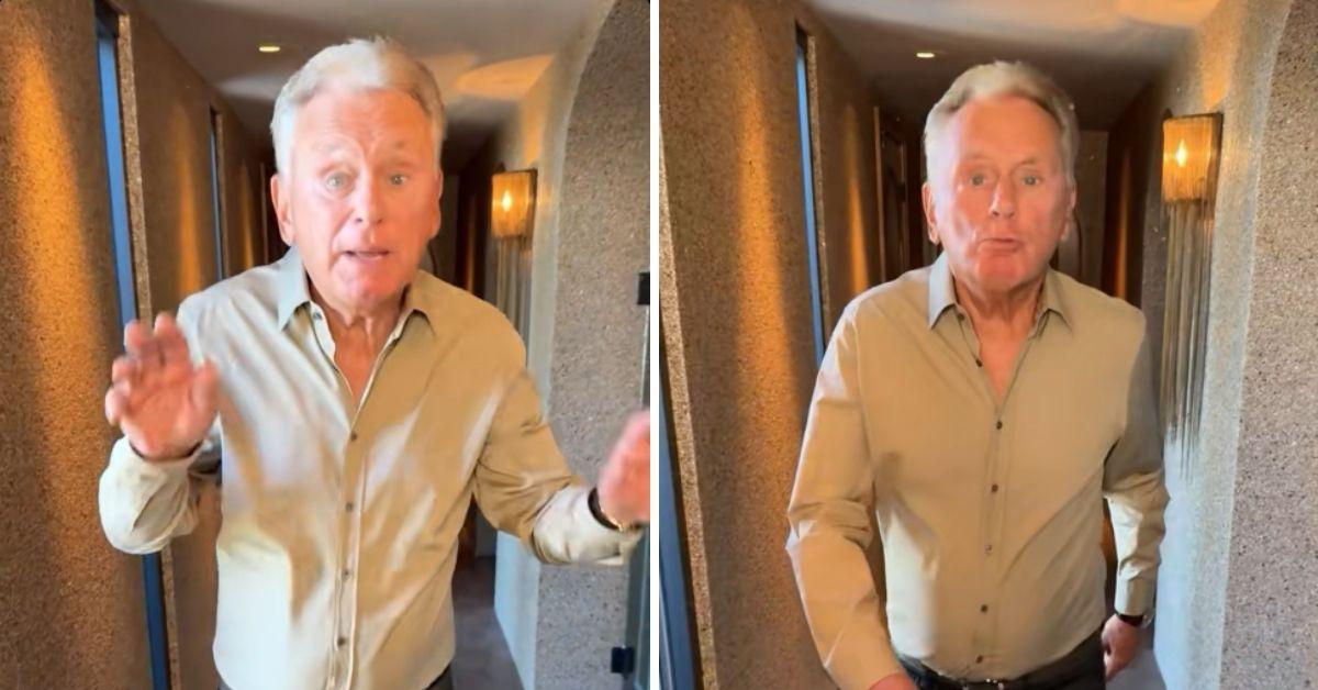 image of Pat Sajak was seen in a new TikTok video. 