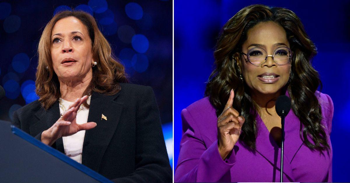 Composite photo of Kamala Harris and Oprah Winfrey