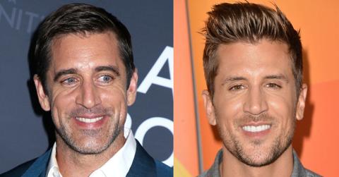 Split image of Aaron Rodgers and Jordan Rogers.