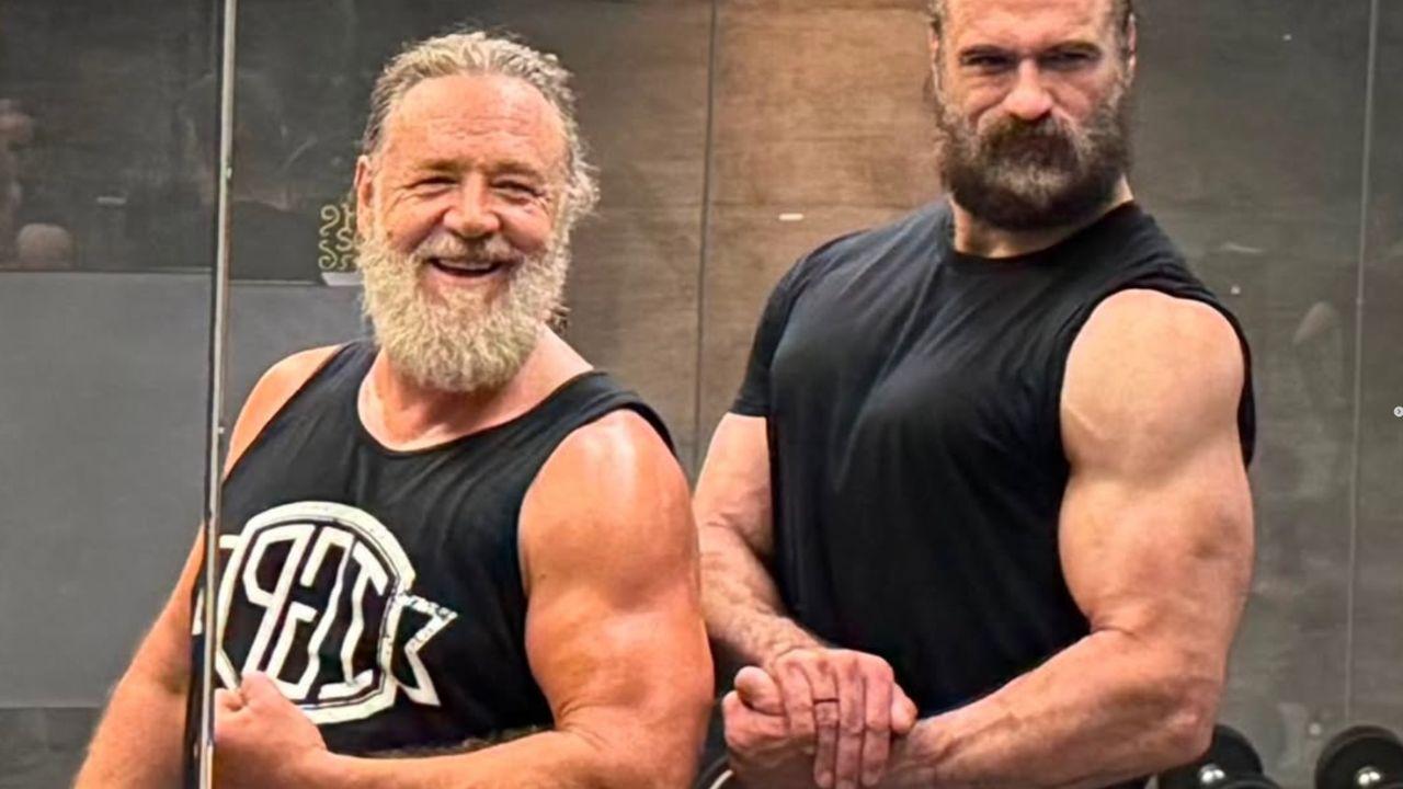 Image of Drew McIntyre posted alongside Russell Crowe with the caption, 'Gladiator x Warrior.'