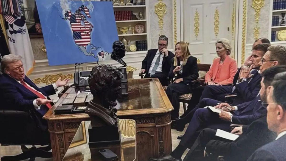 image of Donald Trump posted edited photos of himself and others on Truth Social.