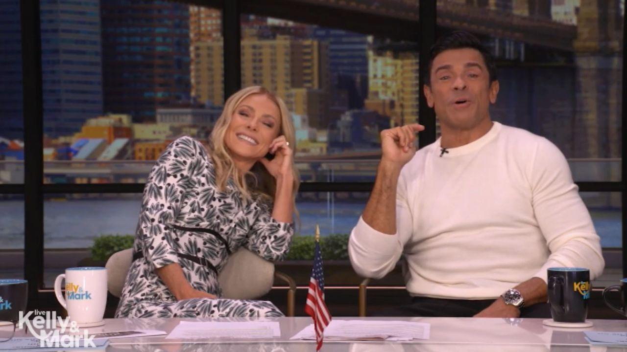 Image of Mark Consuelos' comment had Kelly Ripa flustered. 