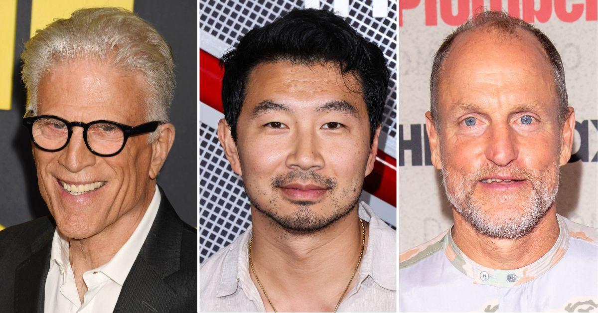 Composite photo of Ted Danson, Simu Liu and Woody Harrelson.