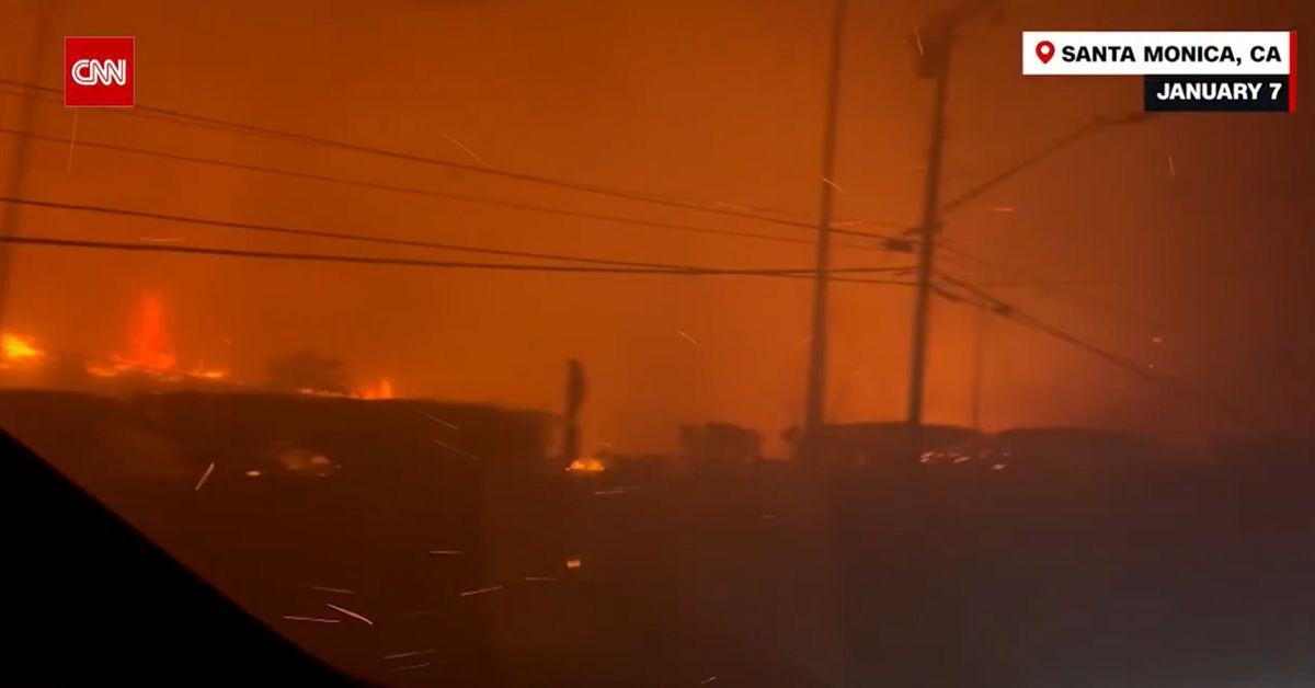 cnn camera crew narrowly escapes apocalyptic wildfire los angeles