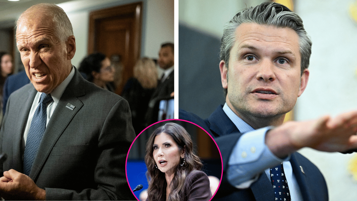 split of Thom Tillis, Pete Hegseth & Kristi Noem.