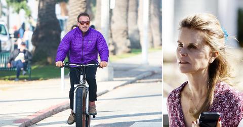 arnold schwarzenegger bike ride west hollywood maria shriver divorce talks intensify