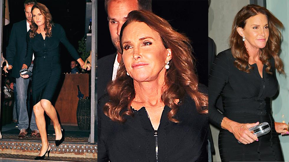 Caitlyn jenner black dress dinner NYC 01