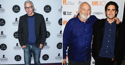 split photo of Dr. Drew; Rob and Nick Reiner.