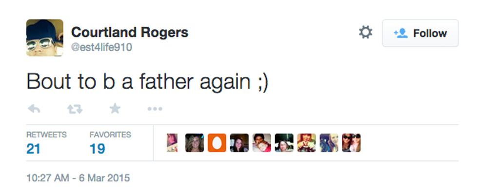 Courtland rogers dad again tweet