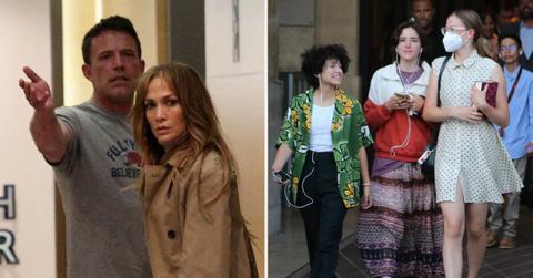 Composite photo of Ben Affleck, Jennifer Lopez, Emme Anthony, Fin Affleck and Violet Affleck.