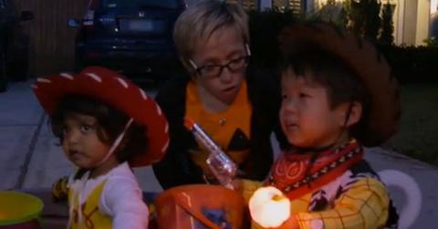 The little couple halloween trick or treat