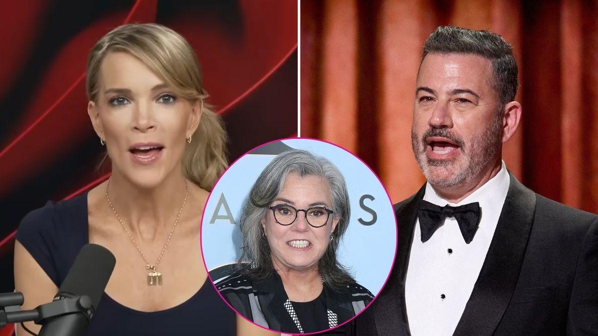 Composite photo of Megyn Kelly, Jimmy Kimmel and Rosie O’Donnell.