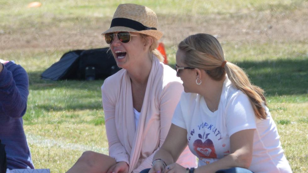 Britney Spears is seen attending her sons soccer game at Pierce College in Woodland Hills, Ca