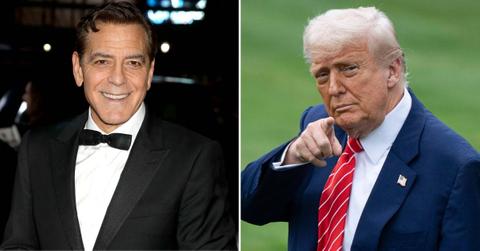 photo of George Clooney and Donald Trump