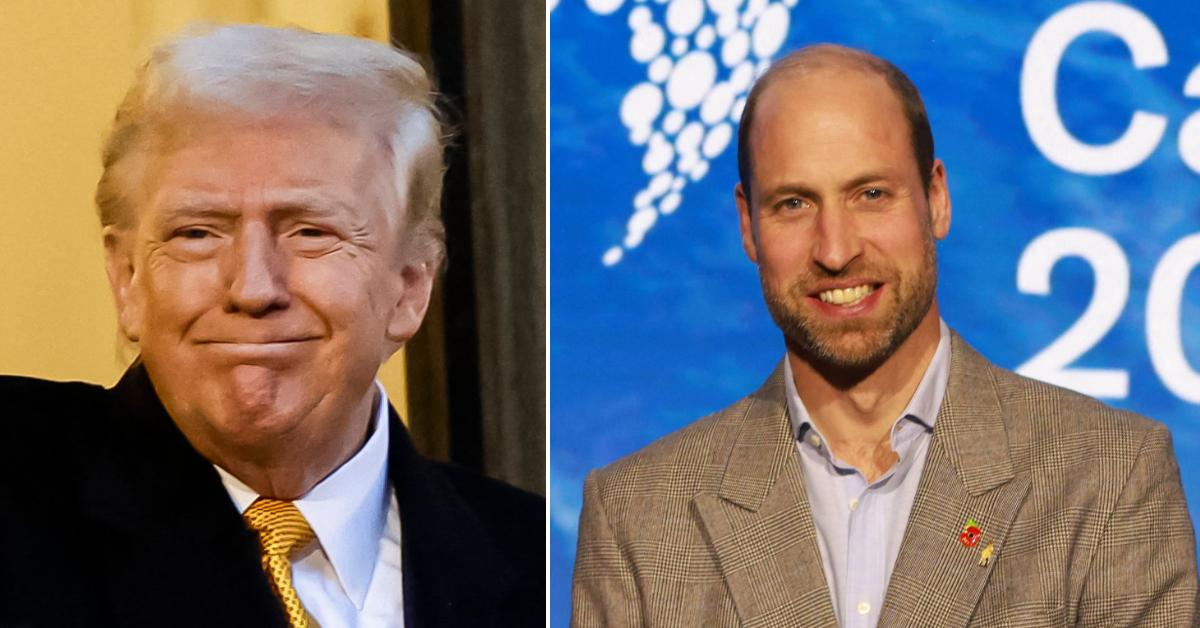 Photo of Donald Trump; picture of Prince William.