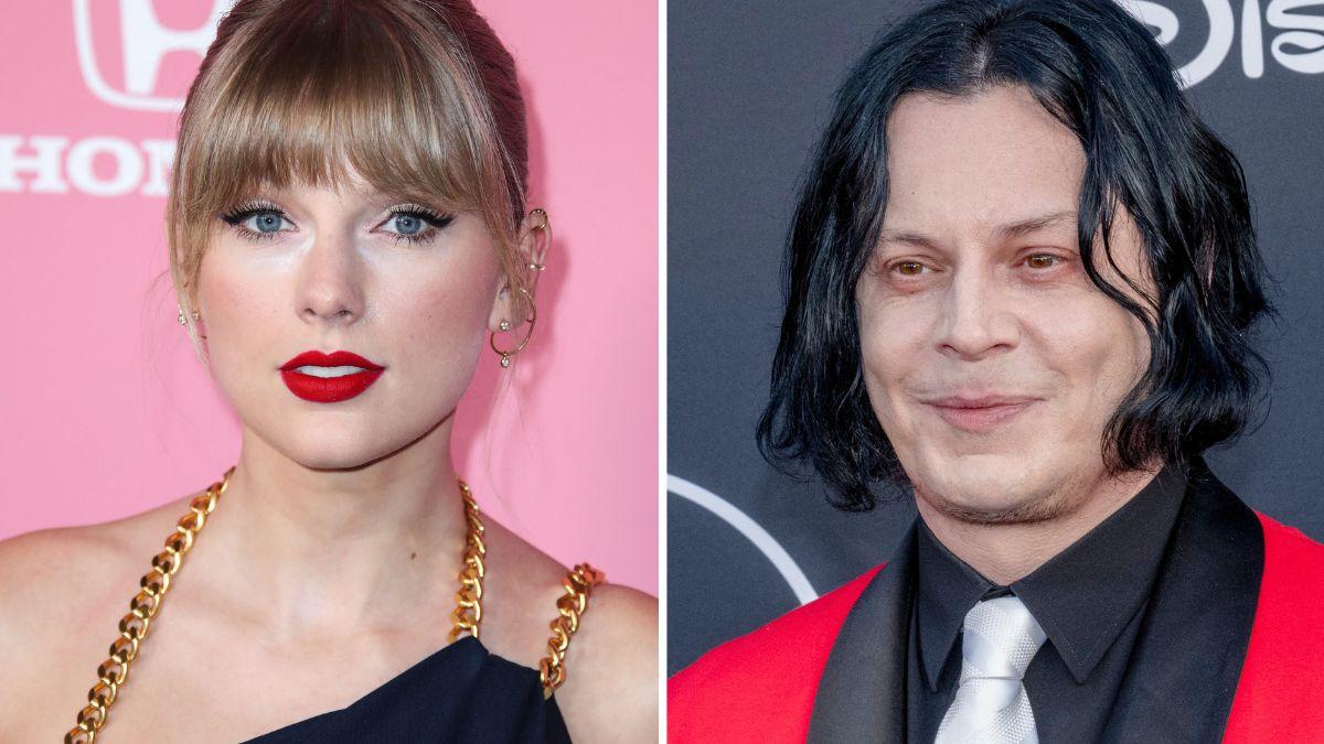 Split photo of Taylor Swift and Jack White
