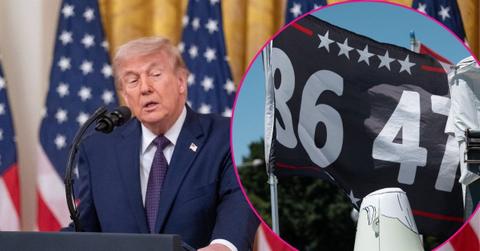 Composite photo of Donald Trump and an anti-Trump graffiti.