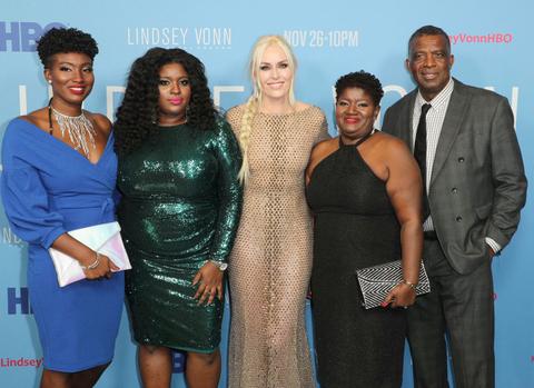 Lindsey Vonn Stuns In See-Through Dress At Movie Premiere