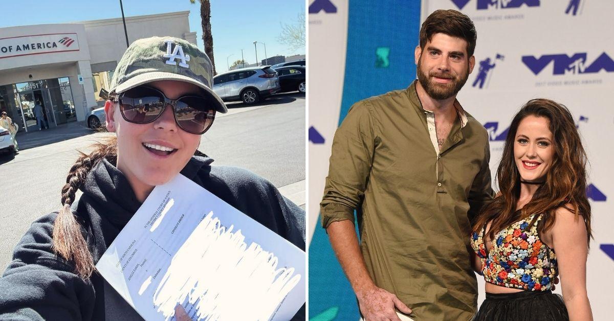 Split photo of Jenelle Evans & David Eason