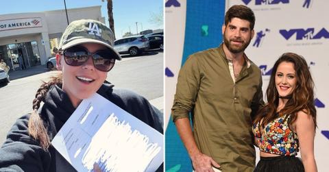 Split photo of Jenelle Evans & David Eason