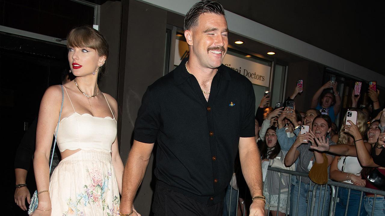 Photo of Travis Kelce and Taylor Swift started dating in the summer of 2023.