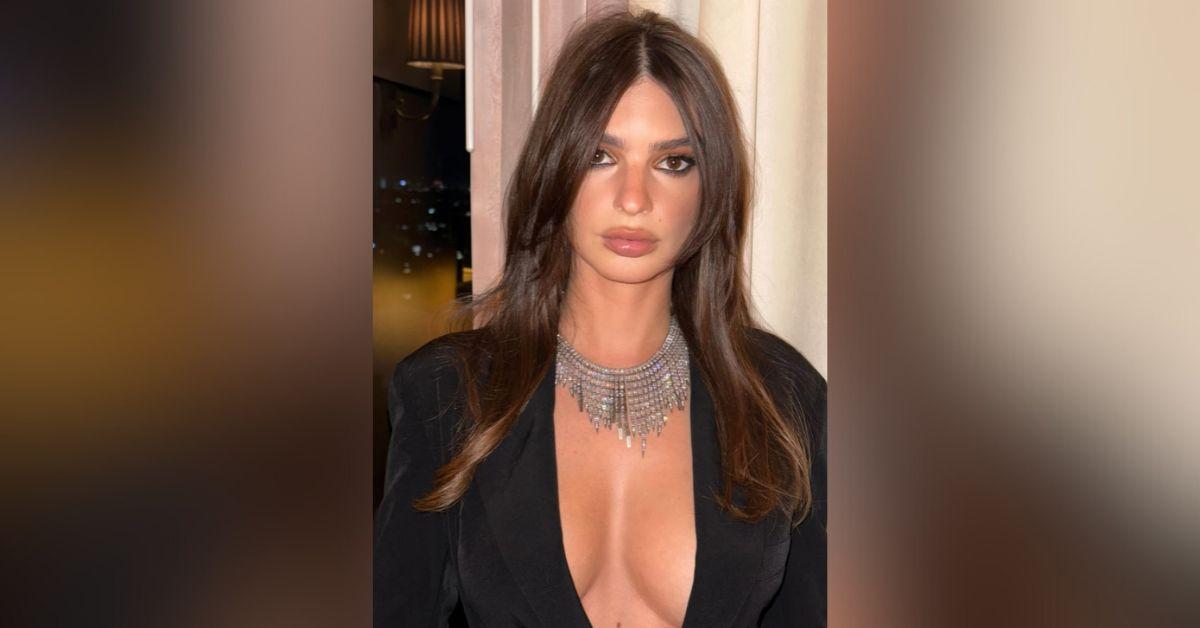 Image of Emily Ratajkowski celebrated the new Swarovski exhibition.