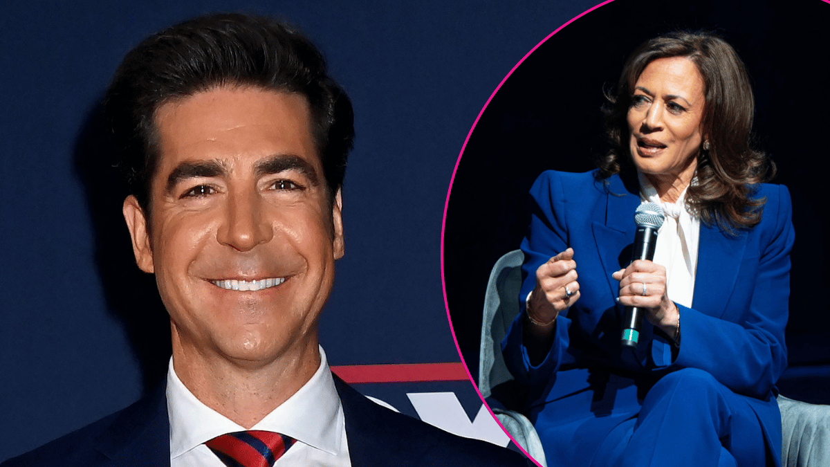 Composite photo of Jesse Watters and Kamala Harris.