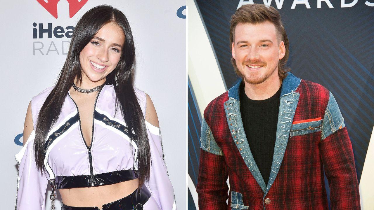 Split of Tate McRae; Morgan Wallen.