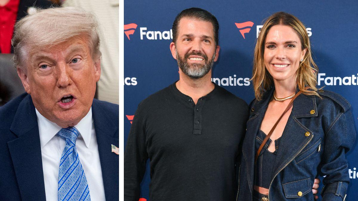 Composite photo of Donald Trump, Donald Trump Jr. and Bettina Anderson
