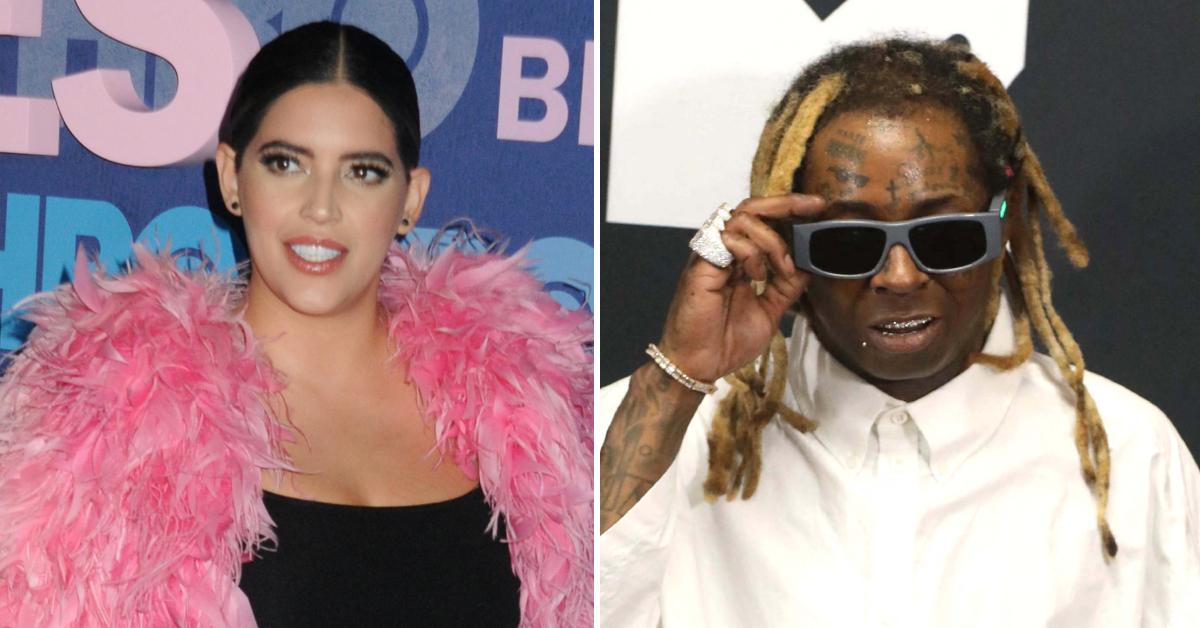 Photo of Denise Bidot; picture of Lil Wayne.