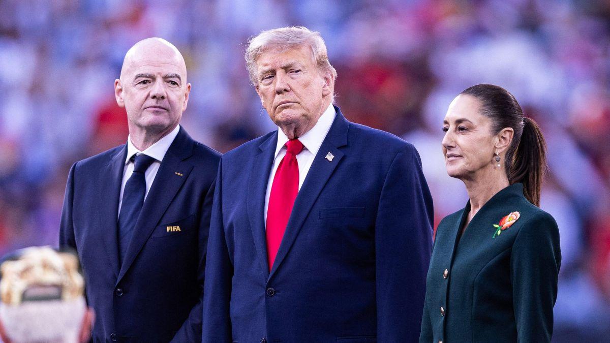 Image of Donald Trump previously faced backlash after contacting Gianni Infantino over Folarin Balogun's red card.