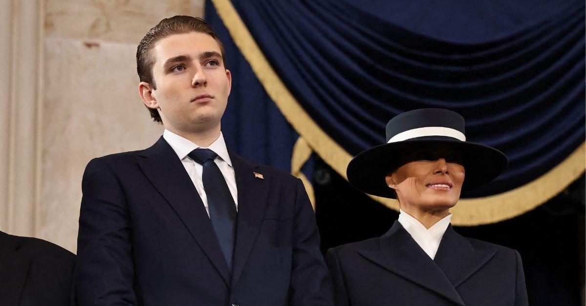 image of Barron Trump is reportedly working on refining his speech.