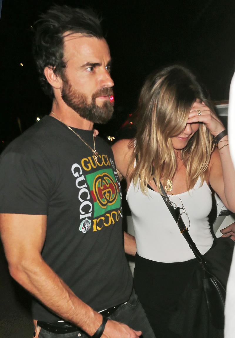 Justin Theroux and Jennifer Aniston out for dinner in New York