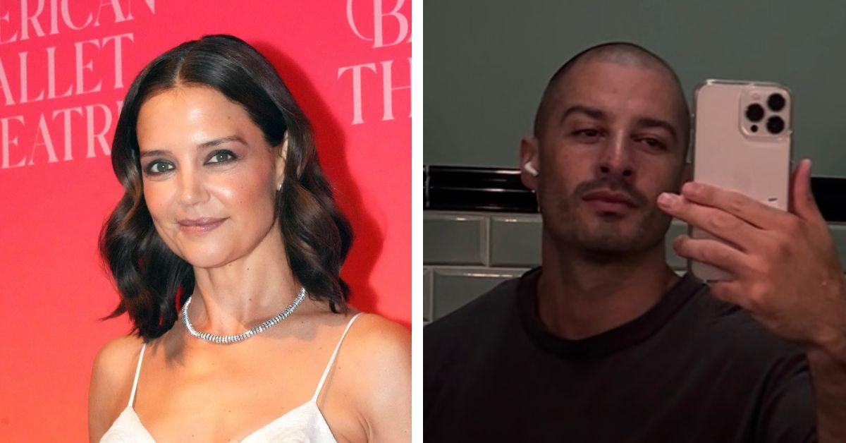 image of Katie Holmes and artist Jason Bard Yarmosky sparked dating rumors after they were reportedly seen holding hands at a screening of 'The Invite' in East Hampton.