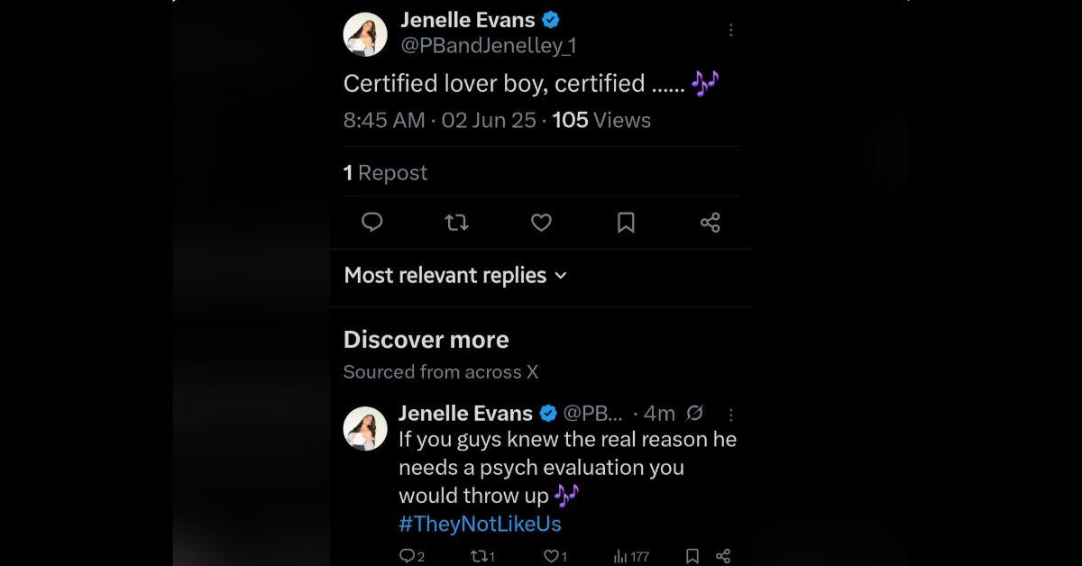Photo of Jenelle Evans' X posts