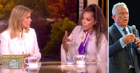 Photo of Cheryl Hines and Sunny Hostin on 'The View' and a photo of Robert F. Kennedy Jr.