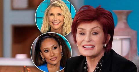 Sharon Osbourne with inset of Amanda Elaine