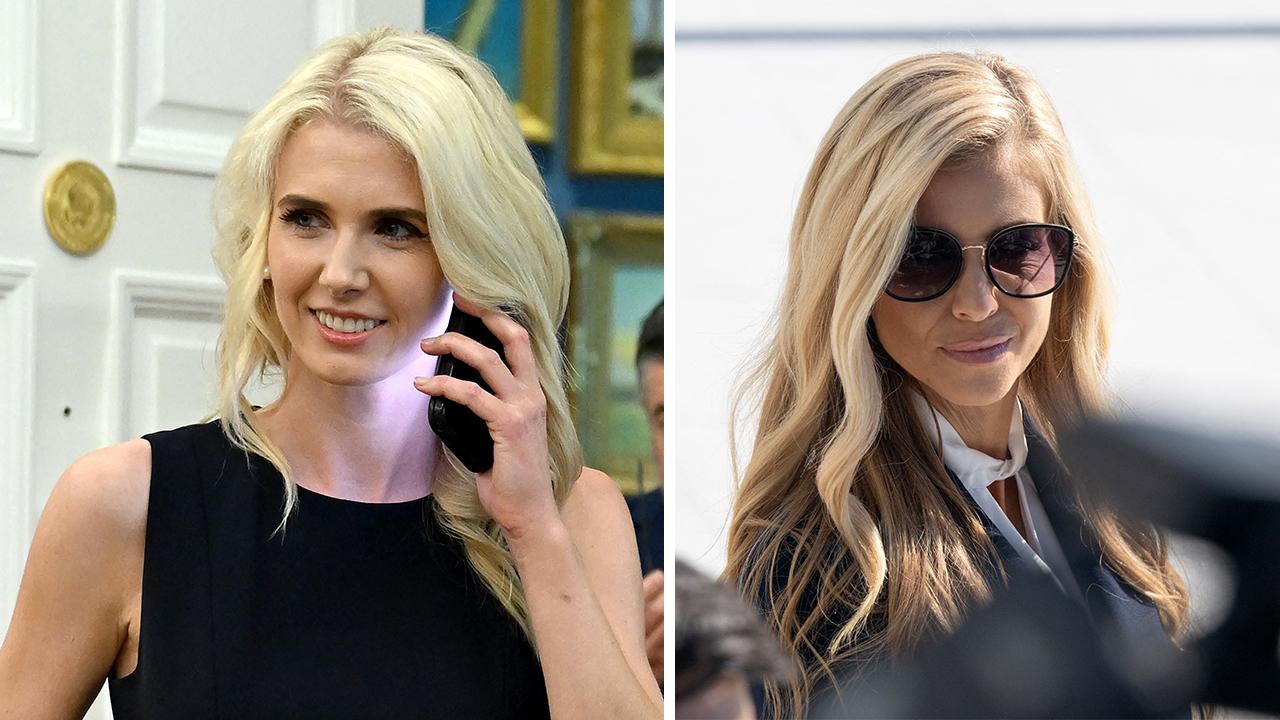 Image of Trump's ubiquitous aide Natalie Harp was joined on Marine One by new Press Sec. Katie Zacharia.