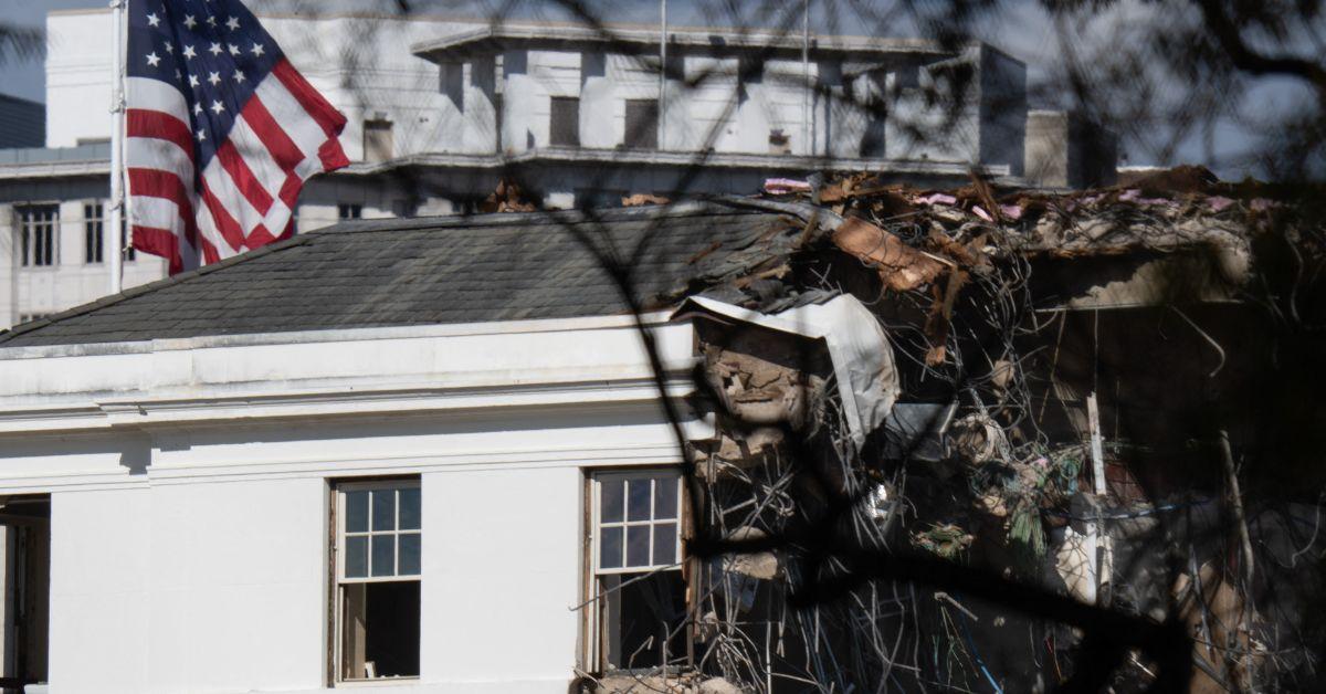 image of Demolition of the East Wing was completed on Friday, October 24.