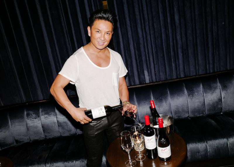 prabal gurungfw afterparty with penfoldsprabal gurung pours a glass of penfolds wine rommel demanobfa