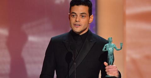 Rami malek pizza post pic