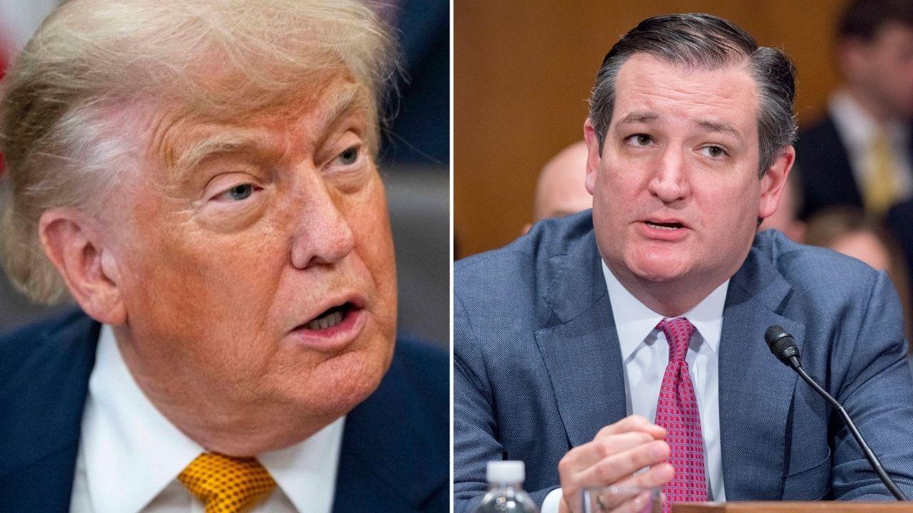 Split photo of Donald Trump and Ted Cruz