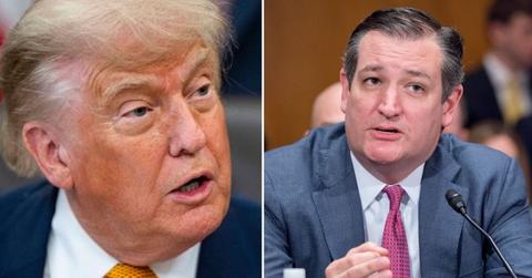 Split photo of Donald Trump and Ted Cruz